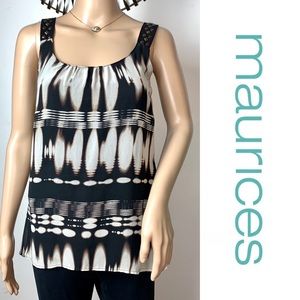 Maurices Multicolor Casual Women Sleeveless Top
